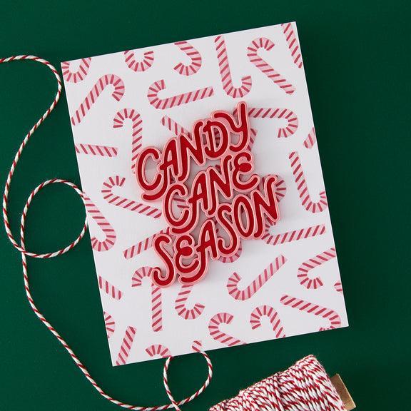 Hero Arts - Candy Cane Season Collection - Stencils - Candy Cane Toss Up-ScrapbookPal