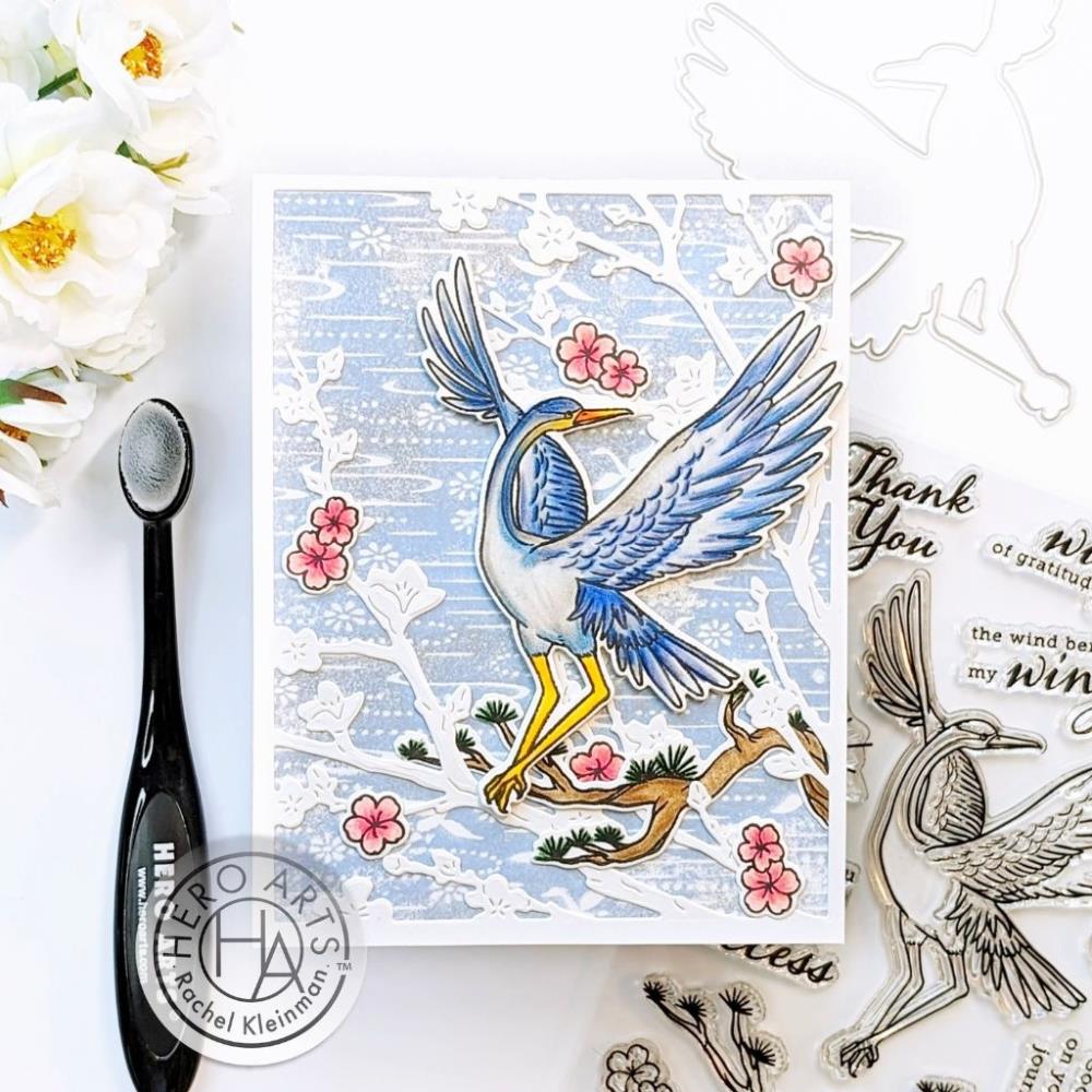 Hero Arts - Clear Stamps &amp; Dies - Crane Wishes-ScrapbookPal