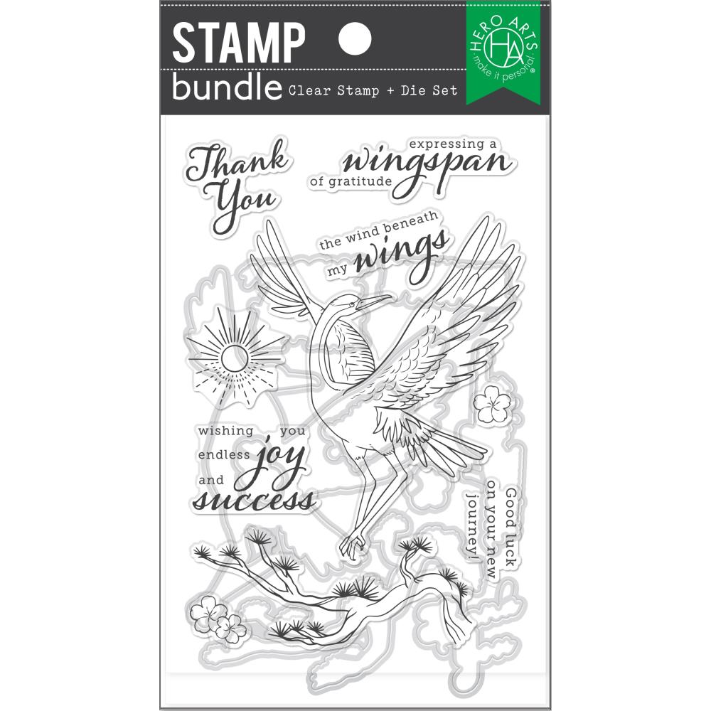 Hero Arts - Clear Stamps &amp; Dies - Crane Wishes-ScrapbookPal