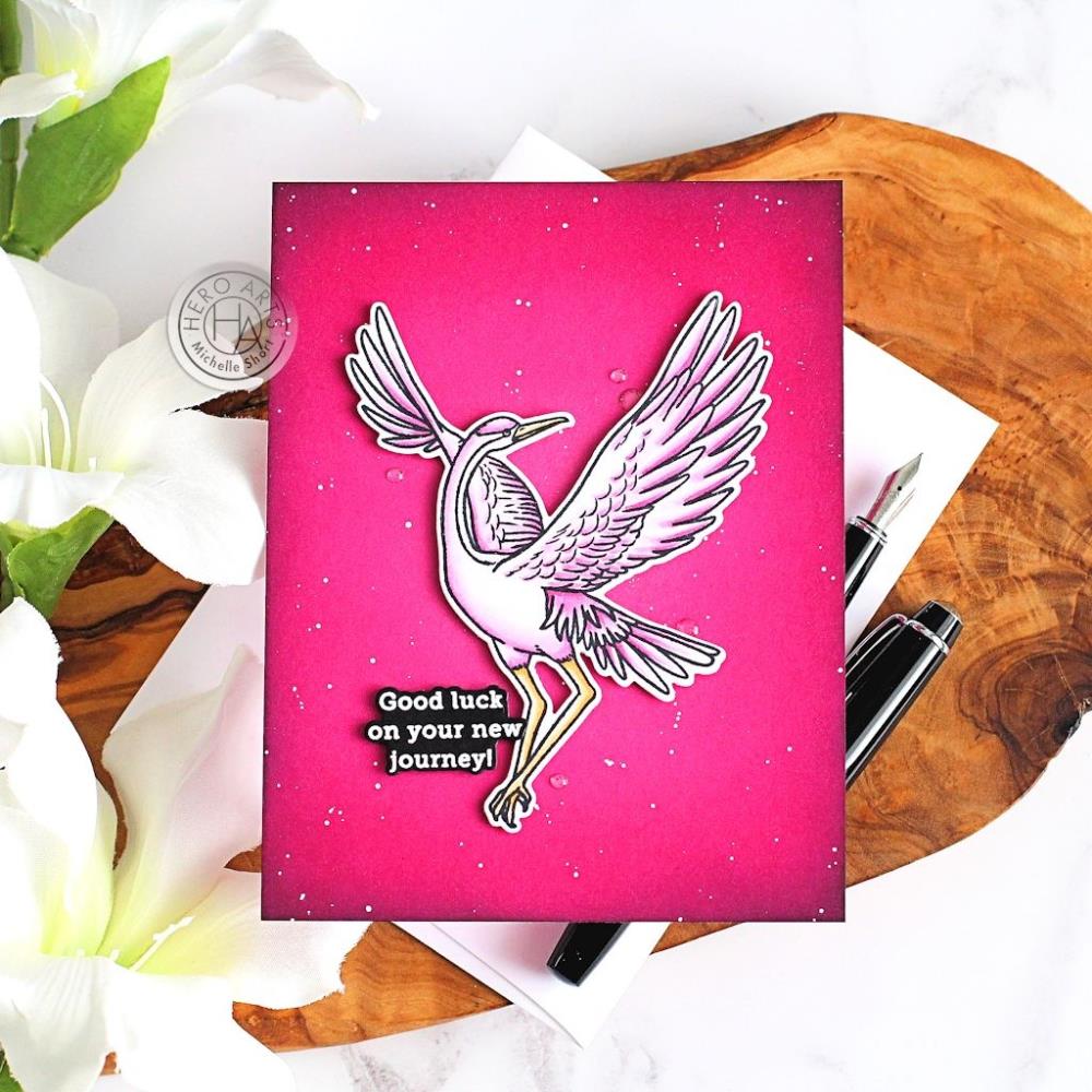 Hero Arts - Clear Stamps &amp; Dies - Crane Wishes-ScrapbookPal