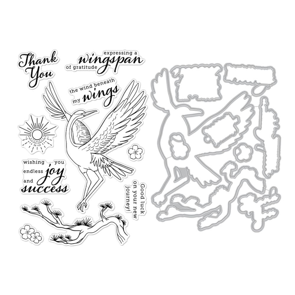 Hero Arts - Clear Stamps &amp; Dies - Crane Wishes-ScrapbookPal