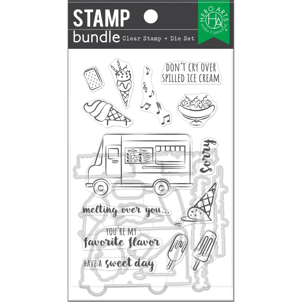 Hero Arts - Clear Stamps &amp; Dies - Ice Cream Truck-ScrapbookPal