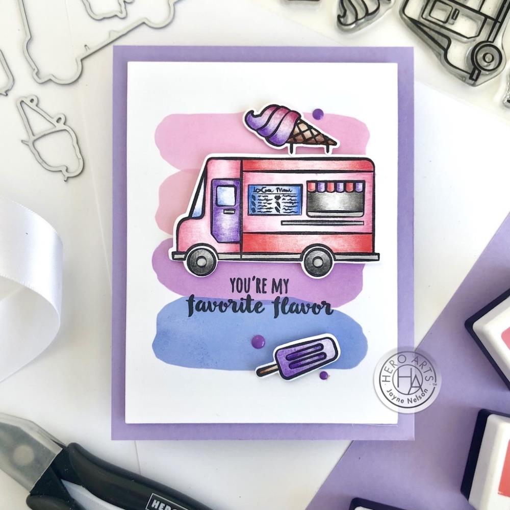 Hero Arts - Clear Stamps &amp; Dies - Ice Cream Truck-ScrapbookPal