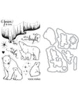 Hero Arts - Clear Stamps & Dies - Nothern Lights Polar Bears-ScrapbookPal