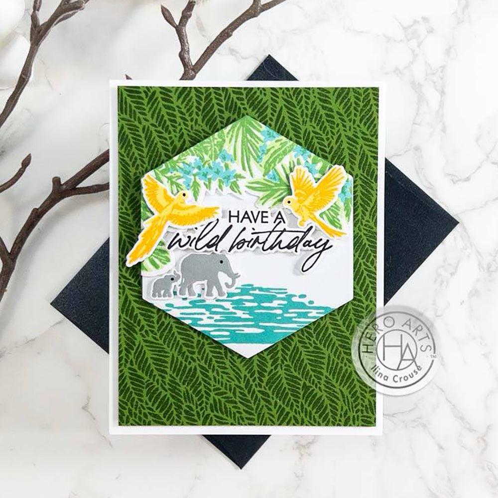 Hero Arts - Cling Stamps - Leafy Background-ScrapbookPal
