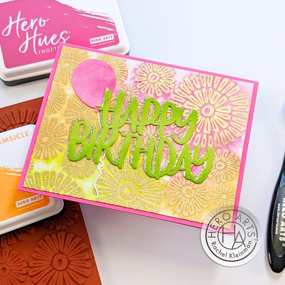 Hero Arts - Cling Stamps - Sunburst Flowers Bold Prints-ScrapbookPal