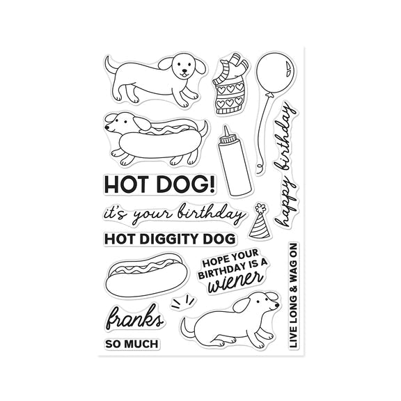 Hero Arts - Coney Club Collection - Clear Stamps - Hot Dog-ScrapbookPal