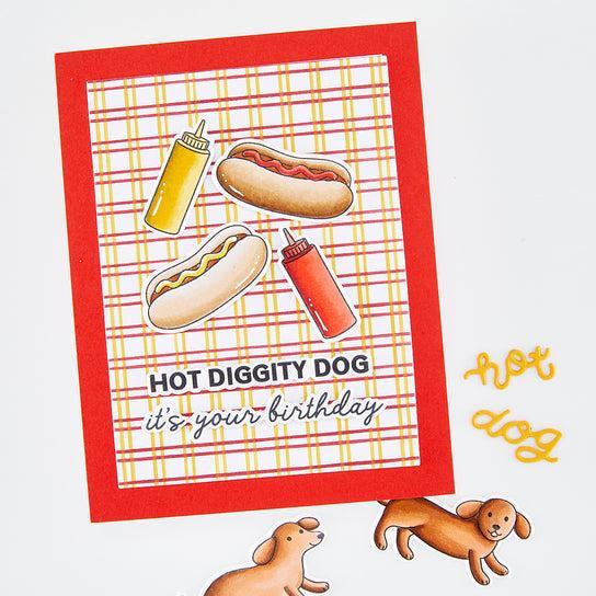 Hero Arts - Coney Club Collection - Stamp & Cut - Hot Dog-ScrapbookPal