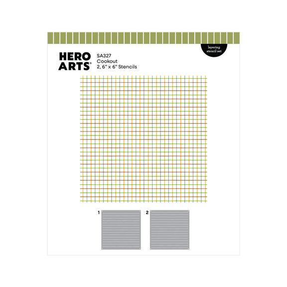 Hero Arts - Coney Club Collection - Stencils - Cookout-ScrapbookPal