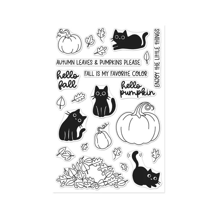 Hero Arts - Cozy Season Collection - Clear Stamps - Hide and Peek-ScrapbookPal