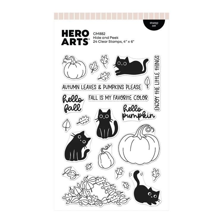 Hero Arts - Cozy Season Collection - Clear Stamps - Hide and Peek-ScrapbookPal