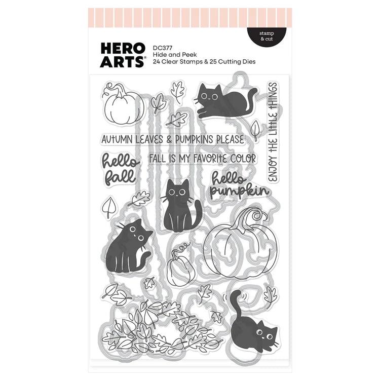 Hero Arts - Cozy Season Collection - Stamp & Cut - Hide and Peek-ScrapbookPal