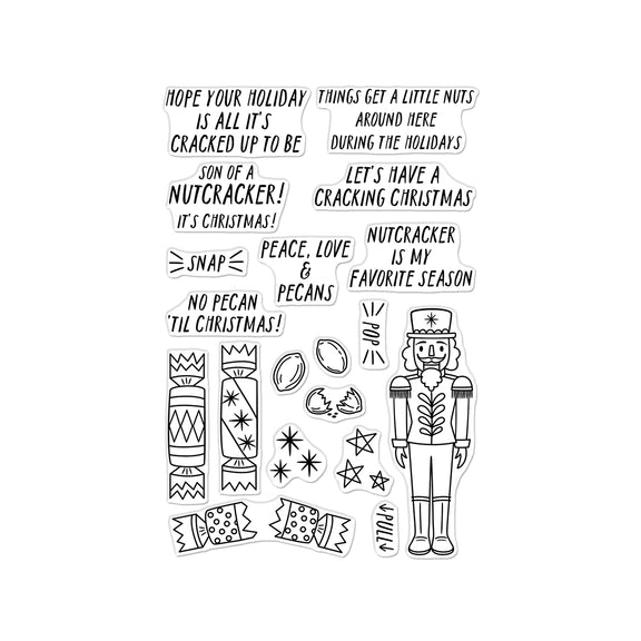 Hero Arts - Crackin' Christmas Collection - Clear Stamps - A Little Nuts-ScrapbookPal