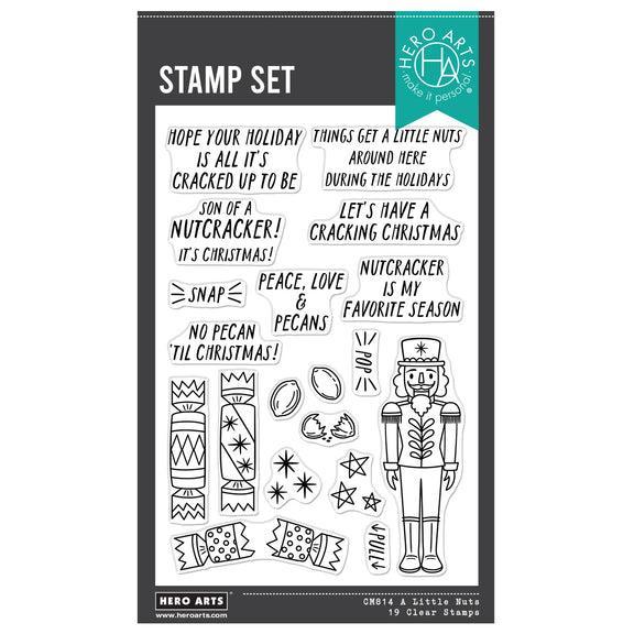 Hero Arts - Crackin' Christmas Collection - Clear Stamps - A Little Nuts-ScrapbookPal