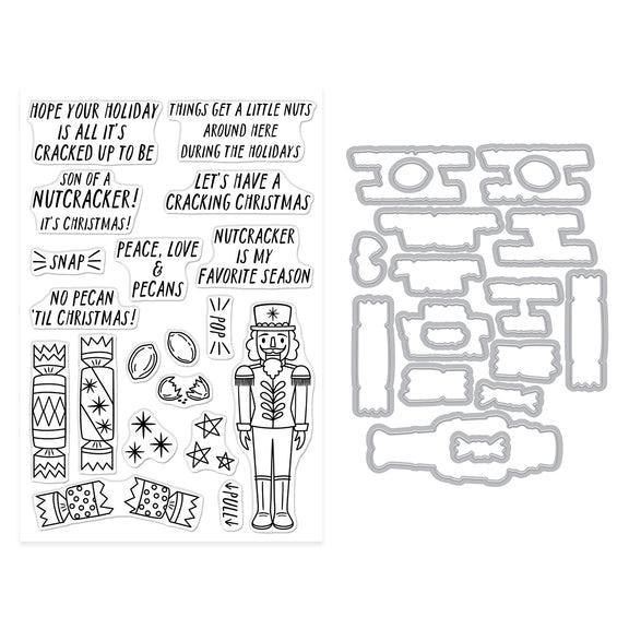 Hero Arts - Crackin' Christmas Collection - Stamp & Cut - A Little Nuts-ScrapbookPal