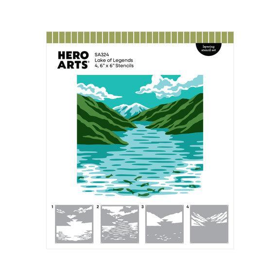 Hero Arts - Don't Stop Believing Collection - Stencils - Lake of Legends-ScrapbookPal