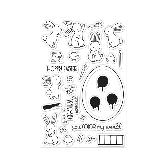 Hero Arts - Eggstra Special Collection - Clear Stamps - Color My World-ScrapbookPal