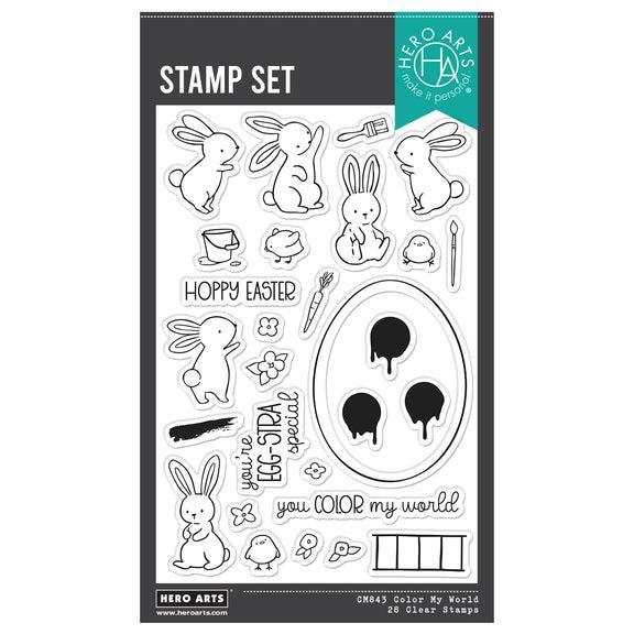 Hero Arts - Eggstra Special Collection - Clear Stamps - Color My World-ScrapbookPal
