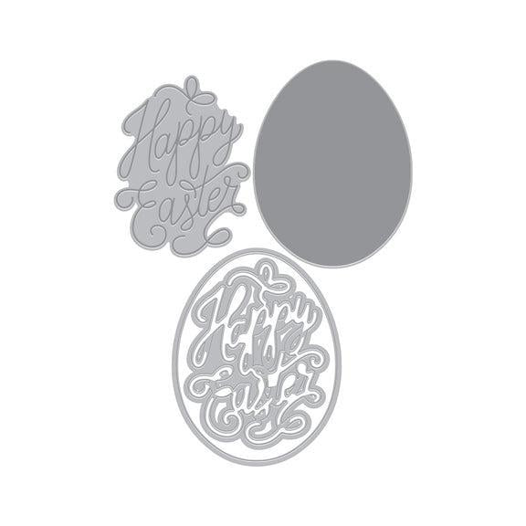 Hero Arts - Eggstra Special Collection - Letterpress + Foil Plate & Cut - Happy Easter-ScrapbookPal