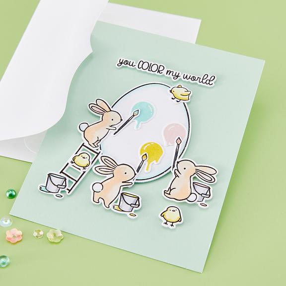 Hero Arts - Eggstra Special Collection - Clear Stamps - Color My World-ScrapbookPal