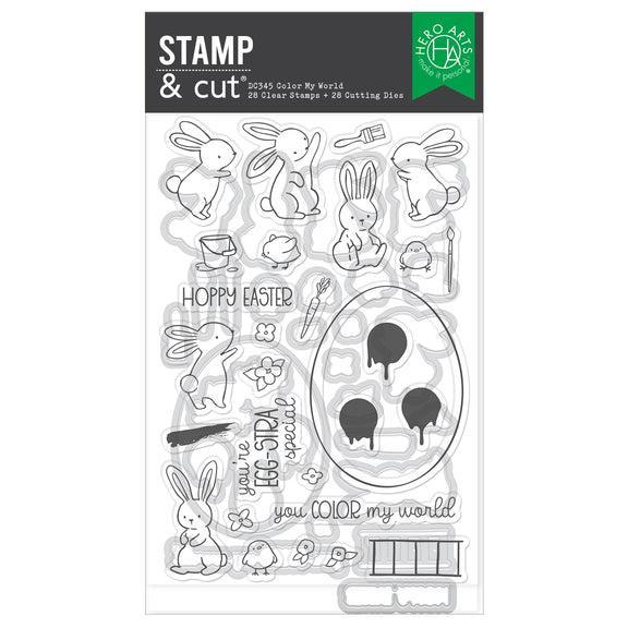 Hero Arts - Eggstra Special Collection - Stamp & Cut - Color My World-ScrapbookPal