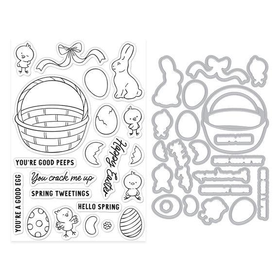 Hero Arts - Eggstra Special Collection - Stamp & Cut - Spring Tweetings-ScrapbookPal