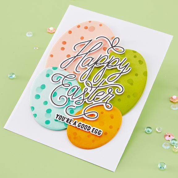 Hero Arts - Eggstra Special Collection - Stencils - Color Layering Confetti-ScrapbookPal