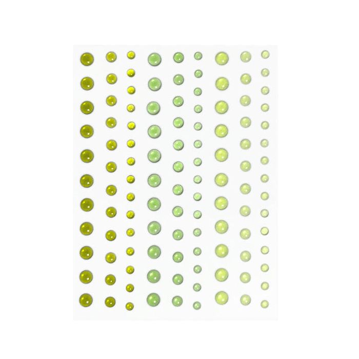 Hero Arts - Enamel Dots - Translucent Greens-ScrapbookPal