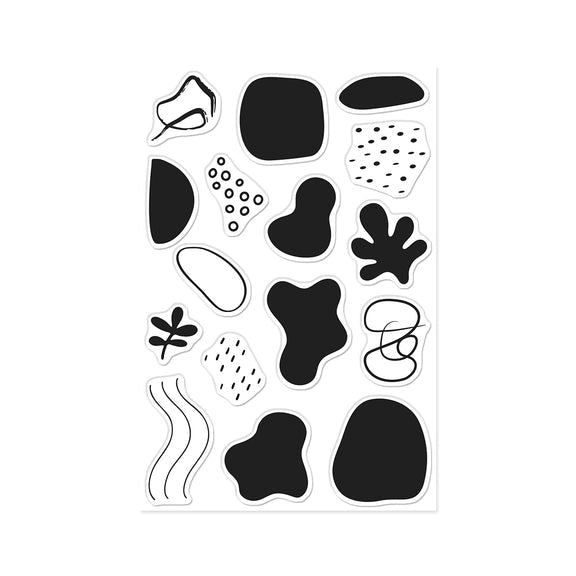 Hero Arts - Fresh Flowers Collection - Clear Stamps - Organic Shapes-ScrapbookPal