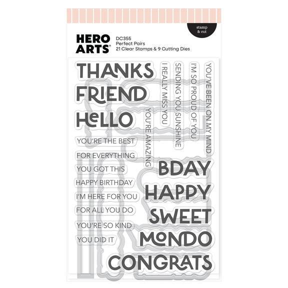 Hero Arts - Fresh Flowers Collection - Stamp & Cut - Perfect Pairs-ScrapbookPal