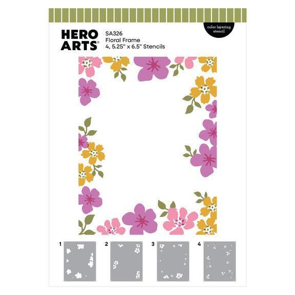 Hero Arts - Fresh Flowers Collection - Stencils & Dies - Floral Frame-ScrapbookPal
