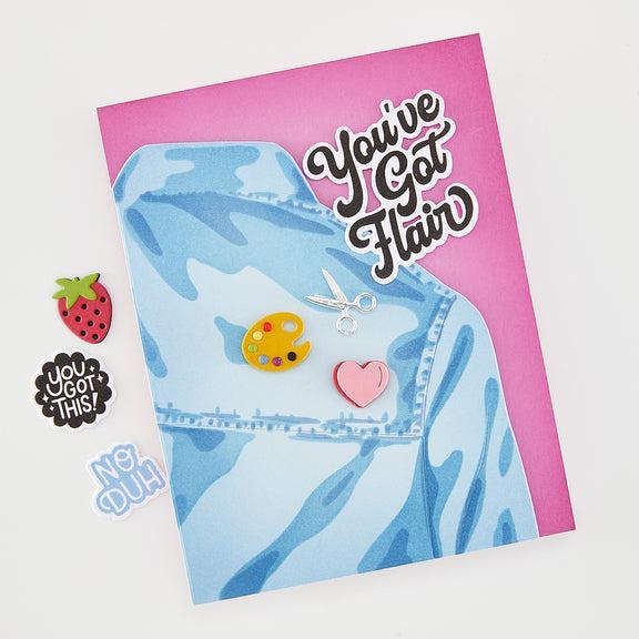 Hero Arts - Friends With Flair Collection - Stamp &amp; Cut - Totally Awesome-ScrapbookPal