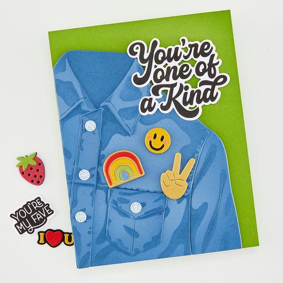 Hero Arts - Friends With Flair Collection - Stencils - Jean Jacket-ScrapbookPal