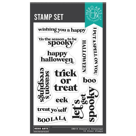 Hero Arts - Hocus Pocus Collection - Clear Stamps - Season’s Creepings-ScrapbookPal