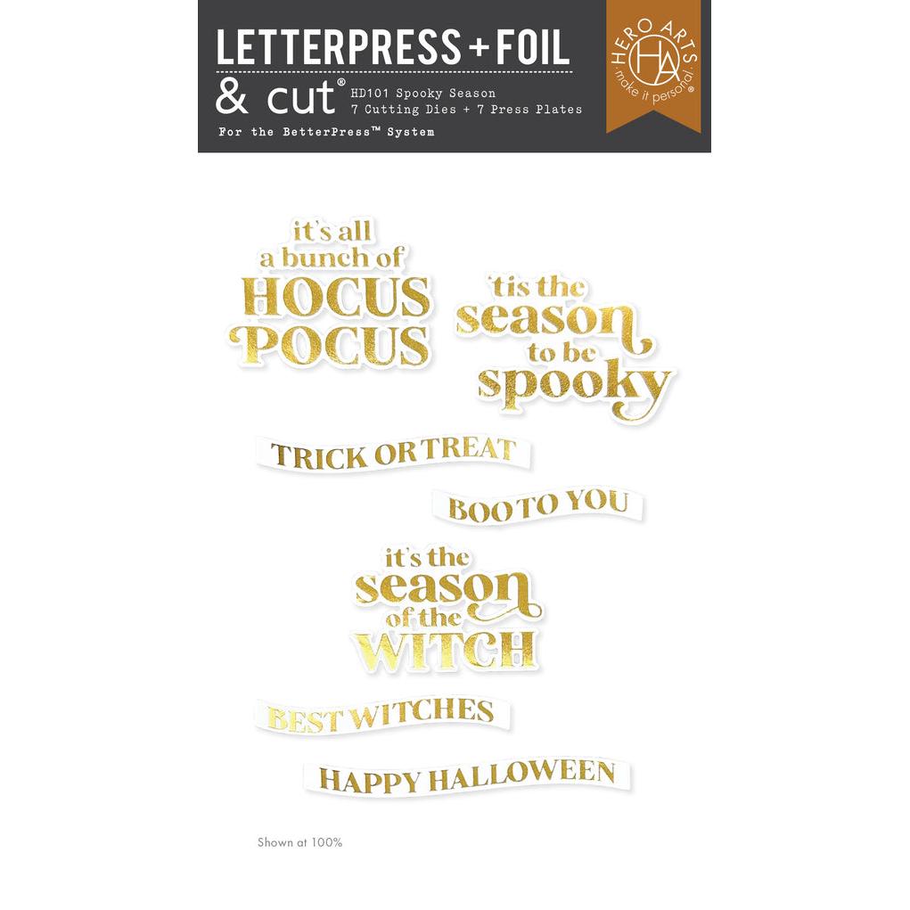 Hero Arts - Hocus Pocus Collection - Letterpress + Foil & Cut - Spooky Season-ScrapbookPal