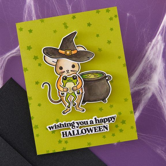Hero Arts - Hocus Pocus Collection - Stamp &amp; Cut - Tricks and Treats-ScrapbookPal