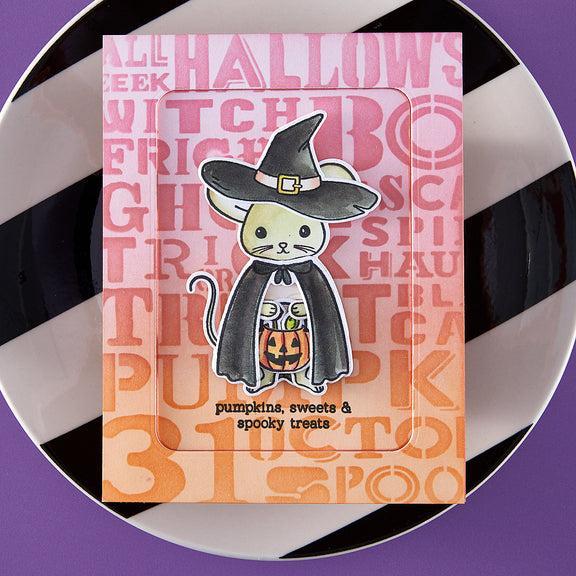 Hero Arts - Hocus Pocus Collection - Stamp &amp; Cut - Tricks and Treats-ScrapbookPal