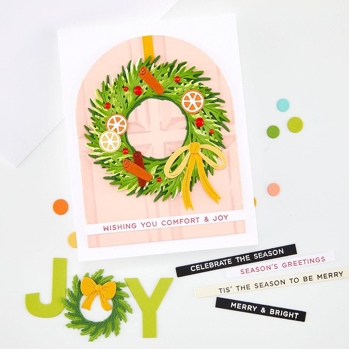 Hero Arts - Home for the Holidays Collection - Dies - Winter Wreath-ScrapbookPal