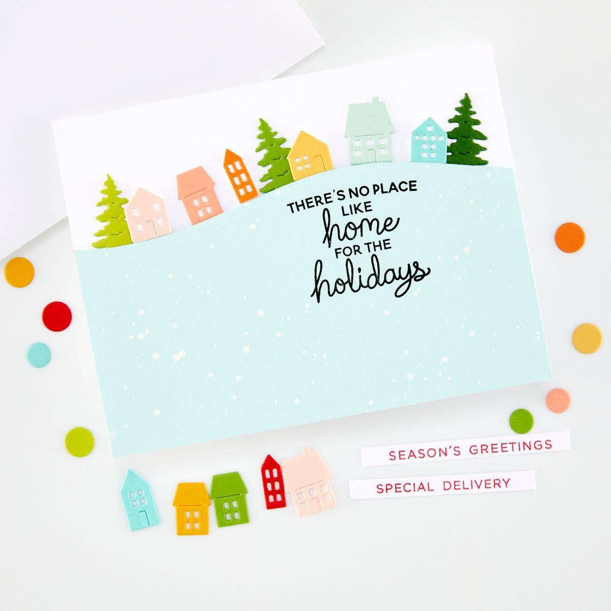 Hero Arts - Home for the Holidays Collection - Dies - Winter Wreath Accessories-ScrapbookPal