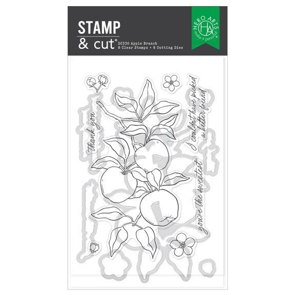 Hero Arts - I Pick You Collection - Stamp & Cut - Apple Branch-ScrapbookPal