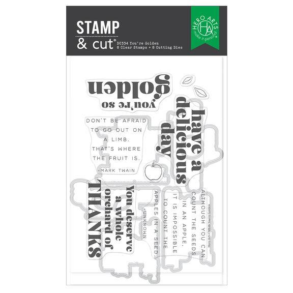 Hero Arts - I Pick You Collection - Stamp &amp; Cut - You&#39;re Golden-ScrapbookPal