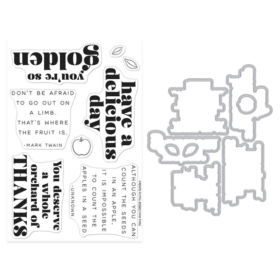 Hero Arts - I Pick You Collection - Stamp &amp; Cut - You&#39;re Golden-ScrapbookPal