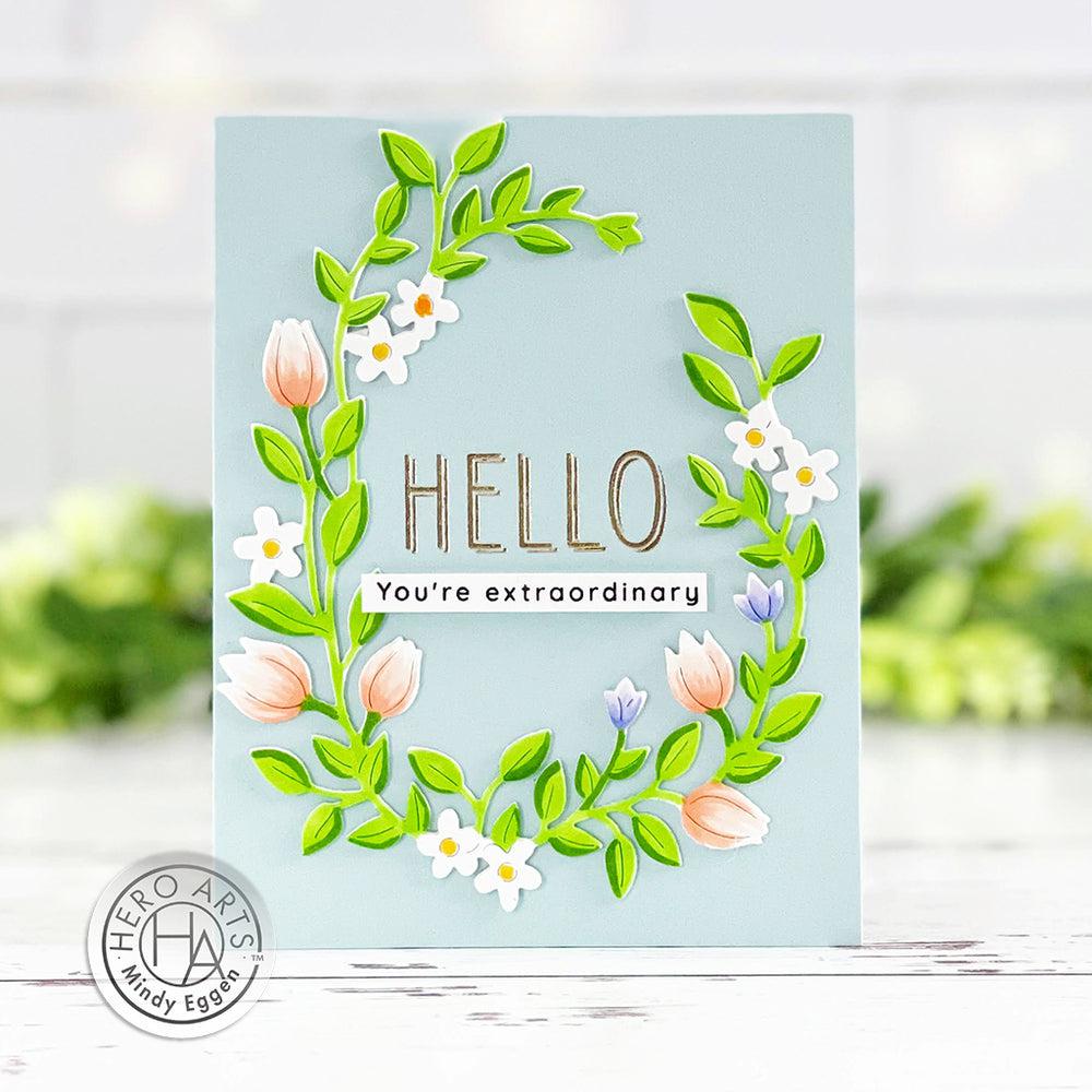 Hero Arts - Letterpress &amp; Foil Plate - Best Wishes-ScrapbookPal