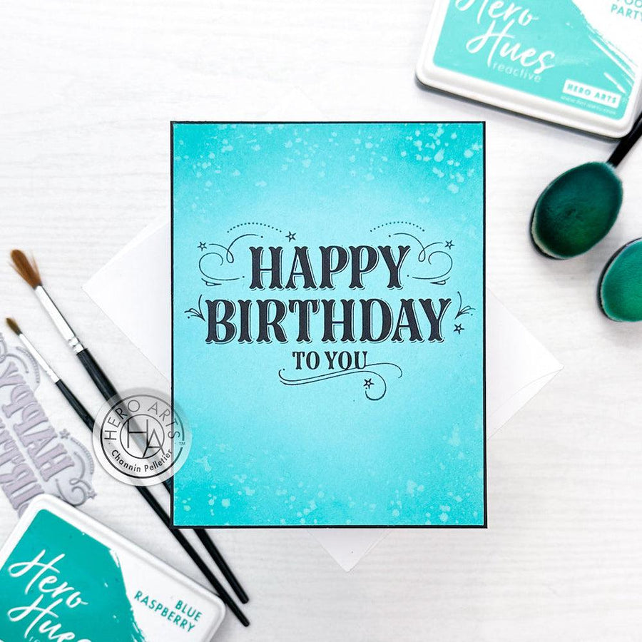 Hero Arts - Letterpress & Foil Plate - Happy Birthday-ScrapbookPal