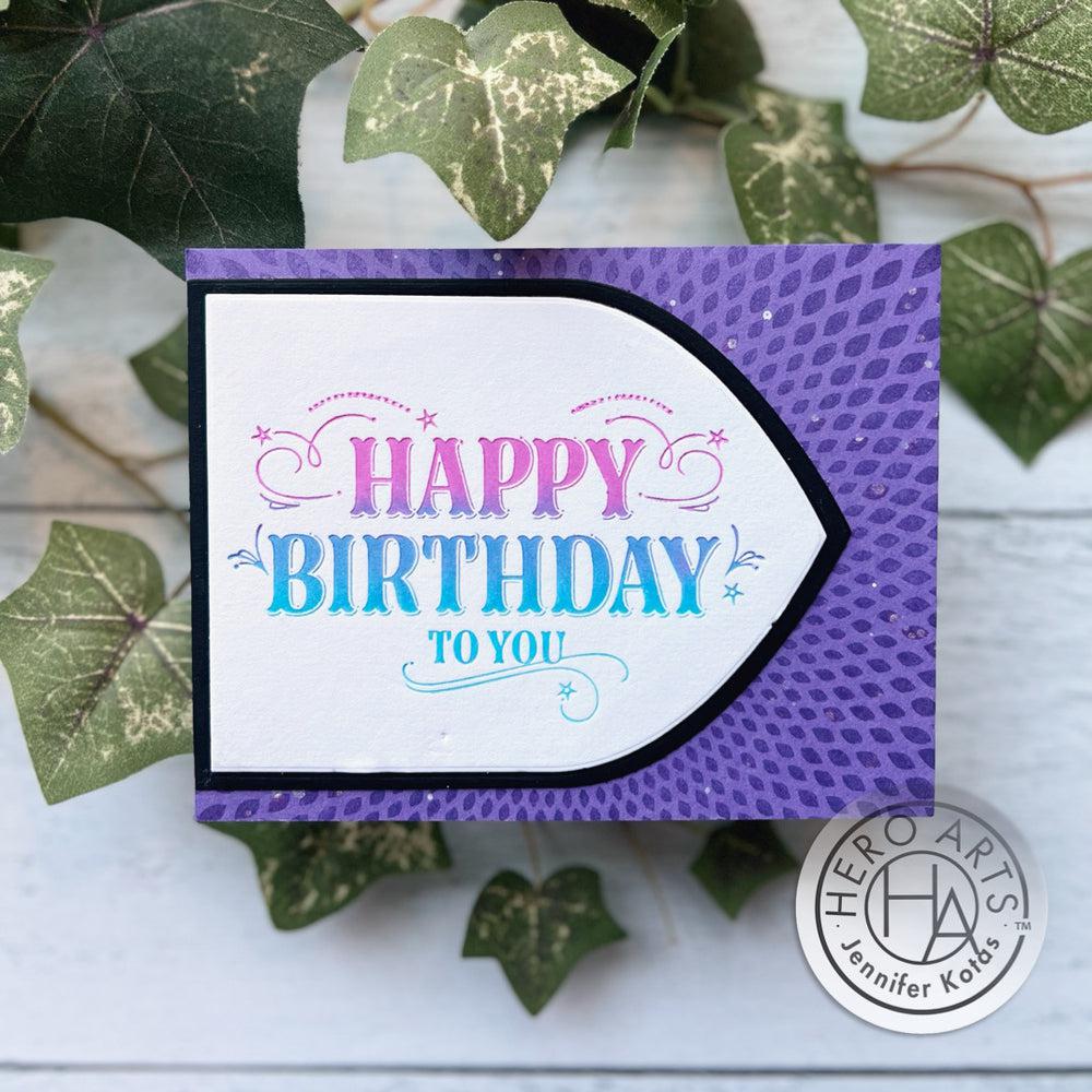 Hero Arts - Letterpress &amp; Foil Plate - Happy Birthday-ScrapbookPal