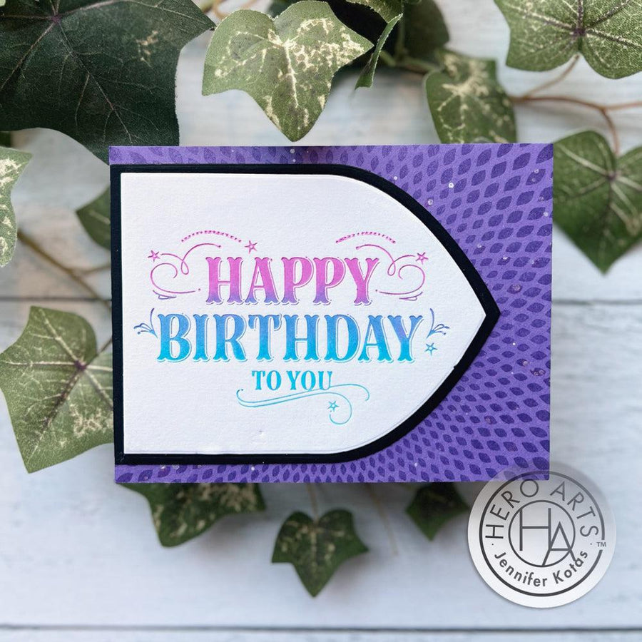 Hero Arts - Letterpress & Foil Plate - Happy Birthday
