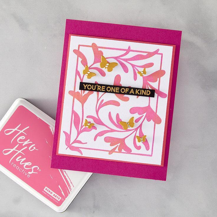Hero Arts - Lovely Letterpress Collection - Letterpress + Foil Plate - Decorative Floral-ScrapbookPal