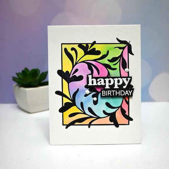 Hero Arts - Lovely Letterpress Collection - Letterpress + Foil Plate - Decorative Floral-ScrapbookPal