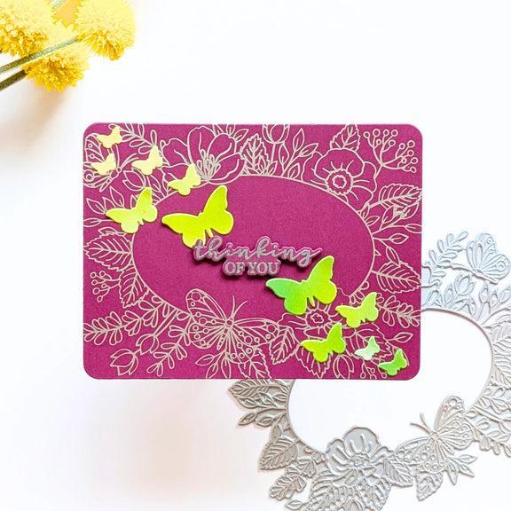 Hero Arts - Lovely Letterpress Collection - Letterpress + Foil Plate - Floral Frame-ScrapbookPal