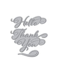 Hero Arts - Lovely Letterpress Collection - Letterpress + Foil Plate - Hello & Thank You-ScrapbookPal